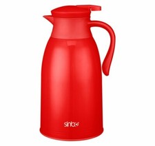 Sinbo STO6534 EASY Kaffee Kanne Thermoskanne 1,2L Glas Reservuar Höhe 29cm Rot