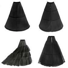 Reifrock Petticoat Unterrock schwarz mit 2 - 3 Ringe Gr.32 - 58 Brautkleid