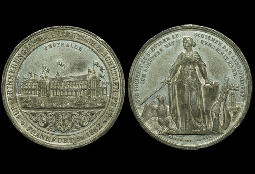 Schützen zinn medaille 1862 - zinn-medaille,