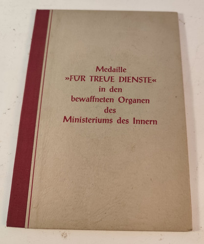 Ddr medaille urkunde treue - ddr,