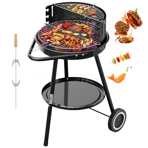 Holzkohlegrill mit drehspieß - holzkohlegrill,