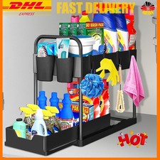 Küchenschrank Organizer Unter Waschbecken Regal, Spülschrank Organizer 2 Etagen