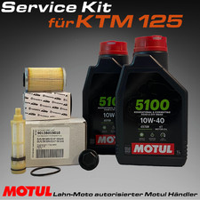 KTM Duke / RC 125 / 200 orig. Service Kit für Ölwechsel mit Motul 5100 10W40