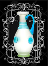 Joh. Loetz Witwe Orpheus PN II-930 Antike Jugendstil Uranglasvase Kanne 24CM