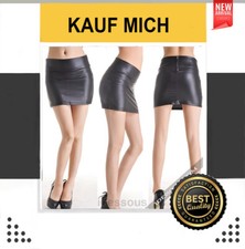 Damen Leder Optik Mini Rock