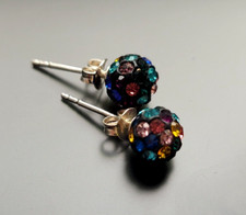 Funkelnde 925 Sterling Silber Ohrringe Swarovski Kristall Echtschmuck Ohrstecker