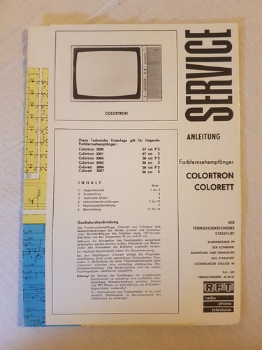 Rft colortron 3000 3001 3004 - colortron,