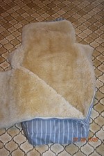 Mindelpelz Babyfußsack Fußsack Baby grau 90cm warm reine Schurwolle gebraucht