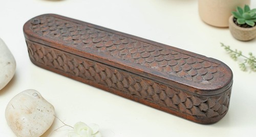 Vintage holz stiftebox - vintage,