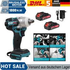 1800Nm Akku Schlagschrauber Elektrischer Kfz Drehschlagschrauber Reifenwechse DE