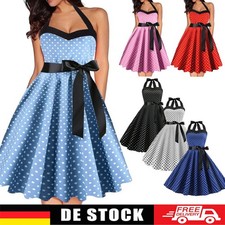 Damen Retro Rockabilly Petticoat 50er 60er Partykleid Abend Vintage Swing Kleid`