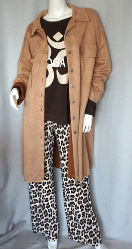 Waschleder mantel wildleder - waschleder,