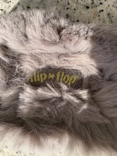 NEU = flip*flop Original Fur = SANDALETTEN Sandalen Fake Fur Fell grau 38 Größe