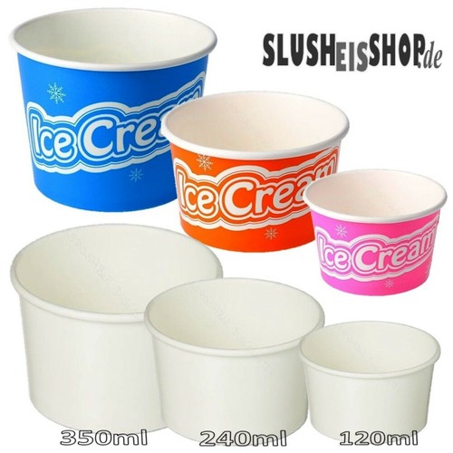 Eisbecher papier pappe einweg - eisbecher,