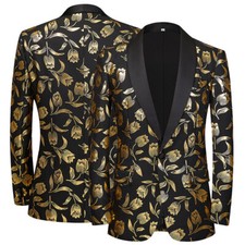 Herren Blumen Folie Druck