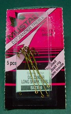 RARITÄT Mustad Zanderhaken Longshank Treble Drilling Größe 6