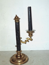 alter Kerzenleuchter, Messing und Zink, Leuchter,  Schiebeleuchter,  um 1880