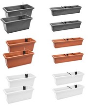 2x Blumenkasten Balkon Blumentopf Wasserstandsanzeiger Pflanzen 2 Stück Set