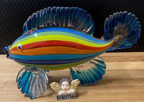 Glasfigur regenbogen fisch - glasfigur,