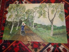 altes Ölbild " Nach der