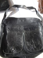 Damenhandtasche weiches Nappaleder, Vintage, 3 Druckknöpfe, 1 Innenfach,