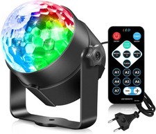 Disco-Lichteffekt Diskokugel Partyleuchte DJ-Licht RGB Rotierend 180°Musiksensor