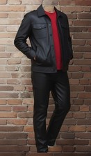 King of Rock ELVIS Presley 1968 Comeback Special Black Lederkombi, Custom