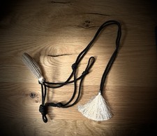 Knotenhalfter für Hobby Horse & Minishetty ,Schwarz- beige, robust & verstellbar