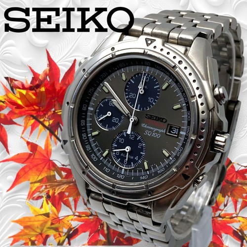 Seiko chronograph titan - chronograph, sq100