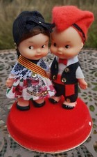 Trachten Puppe Püppchen Paar Katalonien Spanien alt  10cm OVP Souvenir Sammler