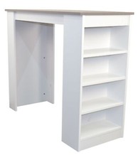 Bar- /Küchentheke Weiß/Marmor-Nachbildung Grau Küchenbar Theke Tresen Holzbar 