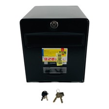 BURG-WÄCHTER Standbriefkasten 1-türig aus Edelstahl mit Absenkautomatik