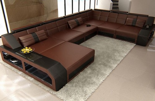 Ledercouch wohnlandschaft sofa - ledercouch,