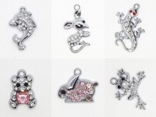 Charms Anhänger Halskette Armband Silber Zirkonien Bettelarmband Kette Damen