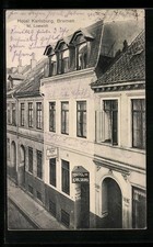 Ansichtskarte Bremen, Hotel zur Karlsburg von M. Loewidt 1922 