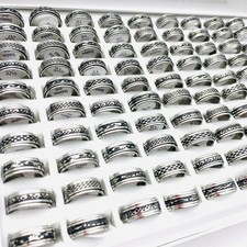 50stk edelstahl ringe spinner - 50stk,
