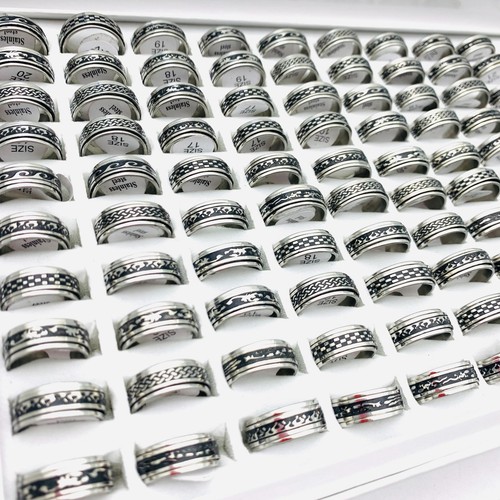 50stk edelstahl ringe - edelstahl, spinner