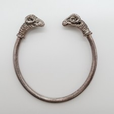 Torque Widderkopf Silber Armreif - (142)