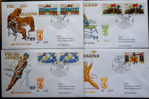 Berlin fdc ersttagsbriefe - berlin, mi.-