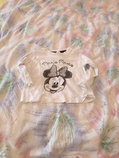 baby pullover 62 Langarmshirt Pulli Mädchen Mit Glitzer Disney Minnie Mouse 
