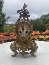 Sehr schöne alte Pendule, Kaminuhr Louis-XV Bronze/Messing