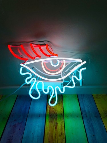 Augen träne glas neonleuchte - glas,