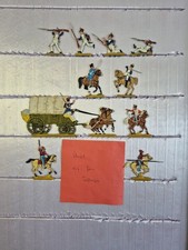 Napoleon Franzosen Troßwagen Überfall Zinnfiguren Flachfiguren