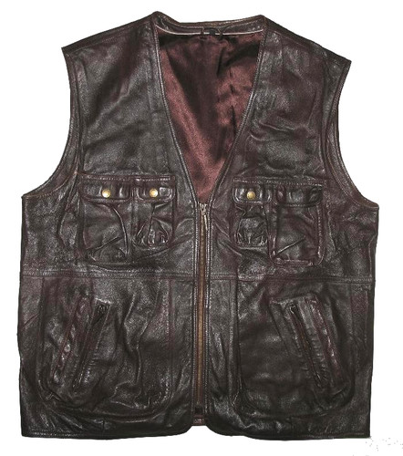 Herren lederweste outdoor - /, outdoor-