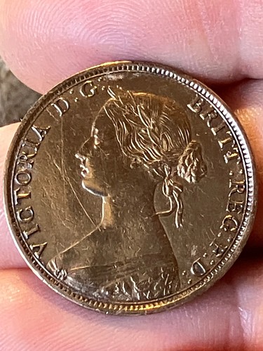 Victoria half penny 1864 - half,