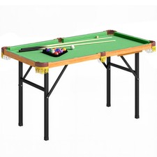 Billardtisch Klappbar Mini Pool Billiard Tisch mit 2 Queues 16 Bällen Kreide