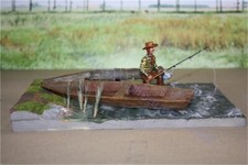 Bootssteg mit Kahn, Spur G (LGB) 3077, Fertigprodukt bemalt, GMK World of model 