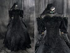 a-277 Vocaloid Miku Cosplay Kostüm Gothic Victorian schwarz Abend-Kleid Hochzeit