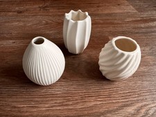 Nr. 151 Deko Vasen klein, weiß, 3 St. 5-8cm/8-10cm hoch