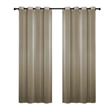 Festnight 2 Stück 245 x 140 cm einfarbige Vorhänge aus Polyesterfaser mit Ösen